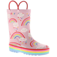 (Multicoloured, 7 (Children's)) Chatterbox Younger Girls Wellies Love Rainbows assorted UK Size