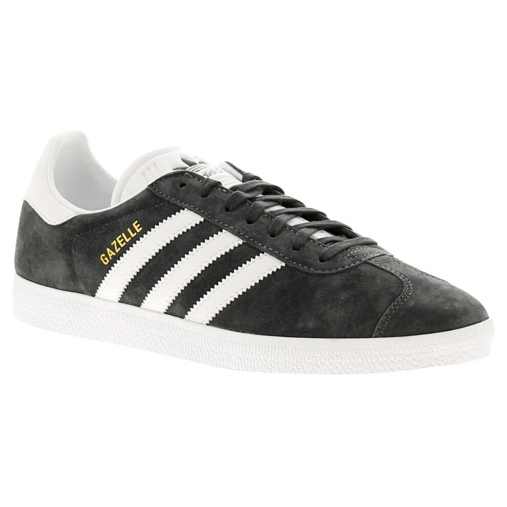 (8.5) adidas Gazelle BB5480  Women DGH Solid Grey / White / Gold Metallic