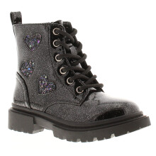 (Black, 10 (Children's)) Princess Stardust Girls Boots Younger Ankle shimmer Zip Fasteningblack UK Size