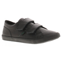 Kickers Younger Boys Shoes Trainers Kody Twin Leather Touch Fastening black UK S