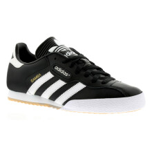 (Black, 8 UK) Adidas Originals Samba Super Black Leather Mens Trainer Shoes