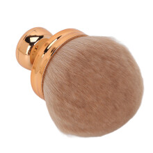 Rose Gold Mushroom Head Makeup Brush - Soft Fiber, Portable, for Loose Powder