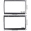 Black LCD Bezel Frame Sticker Cover for Case-T440 style 3
