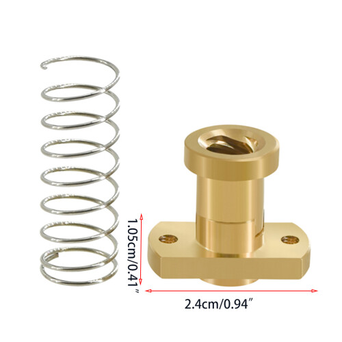 T8 POM Anti Backlash Spring Loaded Nut Elimination Nut for 2