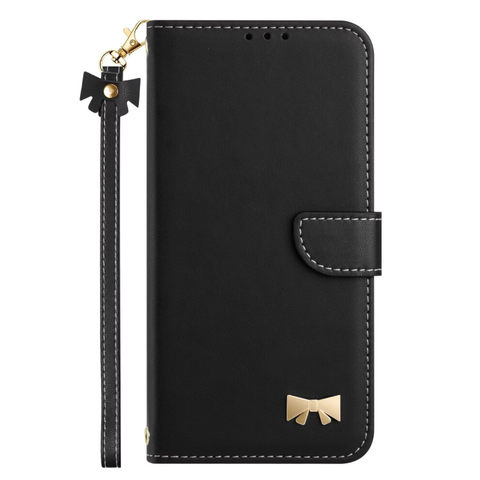 Flip Leather Wallet Case With 360 Kickstand, Shockproof Magnetic Cover For Xiaomi Redmi 13C Black 9189345103094