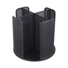 4 Compartment Organizer With 360 Degree Rotation For 5-16 Oz Cups And Lids Countertop Coffee Dispenser Storage Rack Durable PS Plastic Design Ideal Fo