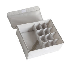 Elegant Fabric Drawer Organizer, Foldable Design for Instant Organization, Durable Double-Sided Handles, Stylish Storage for Underwear, Bras, Socks, T