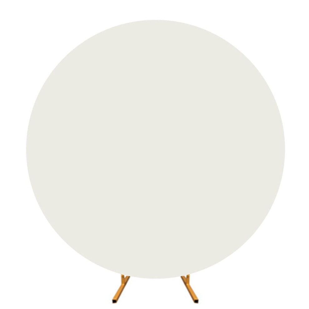 Wrinkle Free Round Backdrop Cover For 6.5Ft Arch Stand, Easy To Clean Elastic Design Polyester Stretchy Backdrop For Birthday Baby Shower Wedding Part 9074015306229