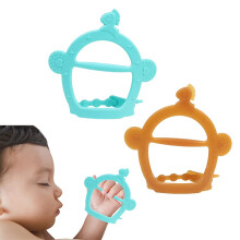 Sucette pour bébé, gant de dentition en silicone de qualité alimentaire avec design ergonomique pour un massage doux des gencives