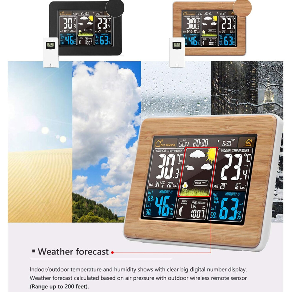 Station météo sans fil Weather Prodigy avec écran couleur, thermomètre ...