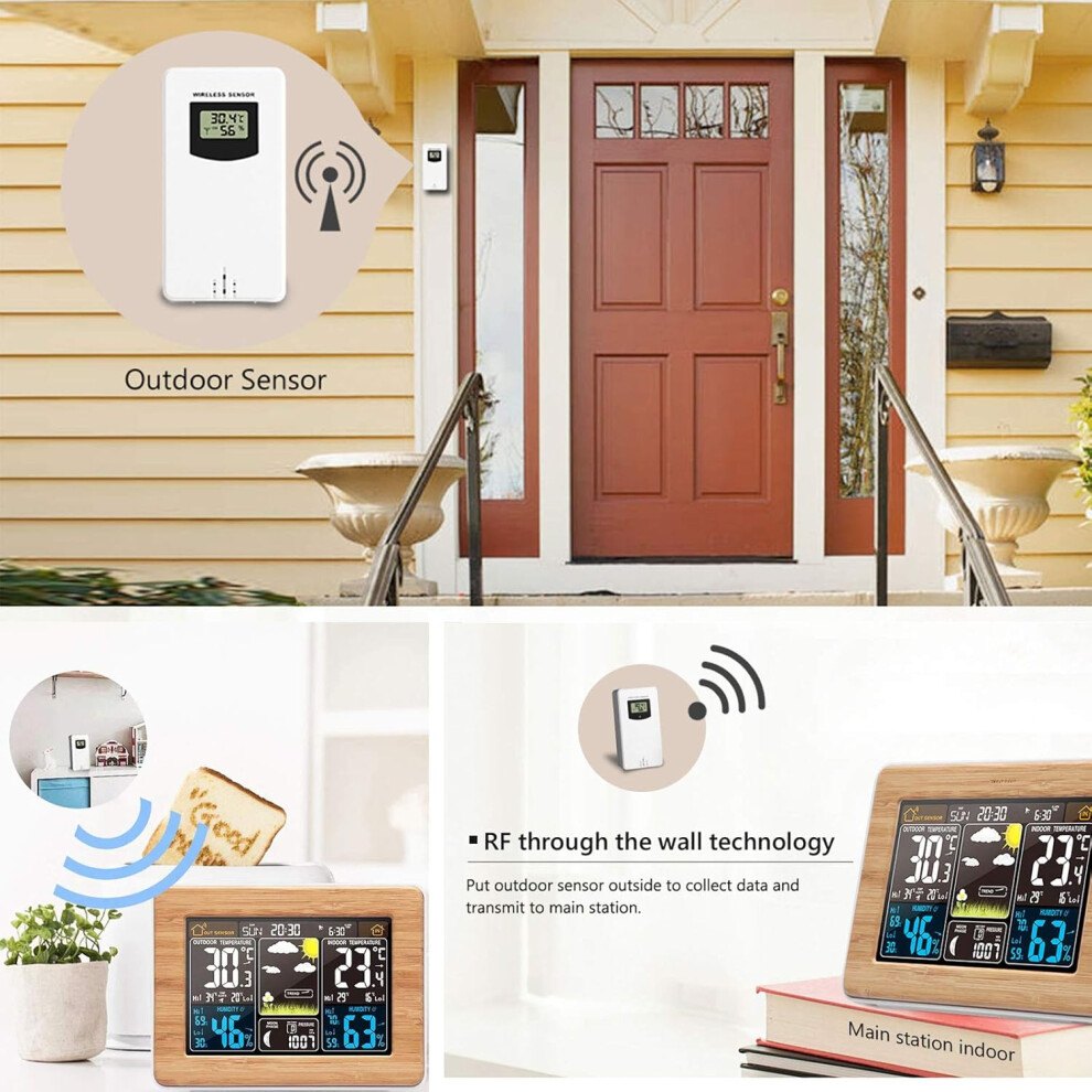 Station météo sans fil Weather Prodigy avec écran couleur, thermomètre ...