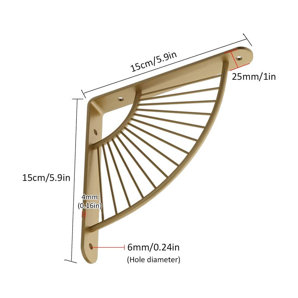 Triangular Heavy Duty Shelf Brackets, Sturdy Metal Support For Diy Rustic Shelving, Brushed Surface Resists Scratches, Tarnishing, Corrosion, Ideal 9128293415781