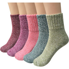 Matière et confort exceptionnels : chaussettes chaudes, épaisses et douces en laine, chaussettes en laine de qualité supérieure pour femmes avec