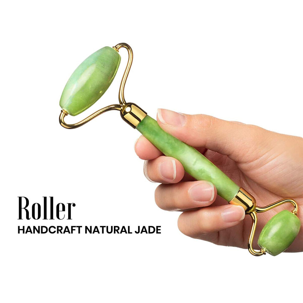 Natural Jade Facial Massager, Perfect Gift for Skin Care Enthusiasts, Ergonomic Design Ensures Ease of Use and Enhanced Lymphatic Drainage