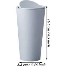 Swing Lid Mini Desktop Trash Can, High-Quality Durable Plastic Waste Container for Cars, Office, Home, Compact Size for Easy Storage