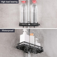 Rust Resistant Shower Storage, Adjustable With Easy Installation, Self-Draining Design, Large Storage Capacity, Compatible With 22mm To 25mm Shower