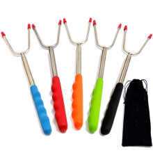 Campfire Adventures, Ergonomic Non-Toxic Handles, Heavy Duty Stainless Steel Telescoping Sticks For Safe Distance Roasting