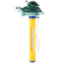 Onbreekbare drijvende zwembadthermometer, waterdicht met cartoonontwerp voor in bad met kinderen, snelle temperatuurweergave in zowel Celsius als