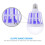 UV Light Attraction Bug Zapper, Επεκτεινόμενο καλώδιο τροφοδοσίας Αδιάβροχη ηλεκτρική παγίδα 5