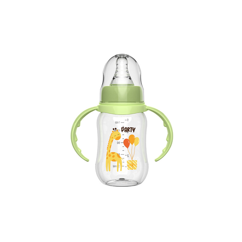 Anti-choking/flatulence/falling pp milk bottle with handle