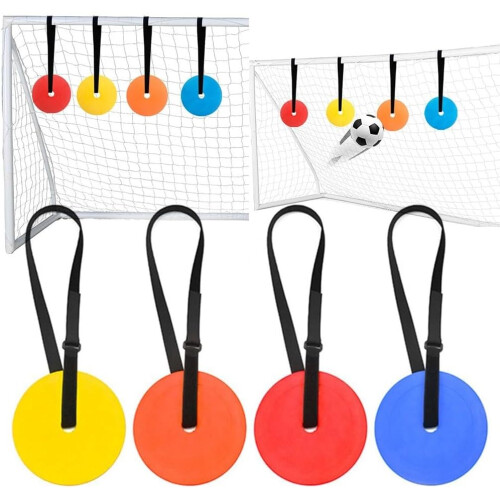 4pcs Football Training Target Plates Adjustable Disc Set for Skill Practice, Durable, Lightweight, Multi-Color 2