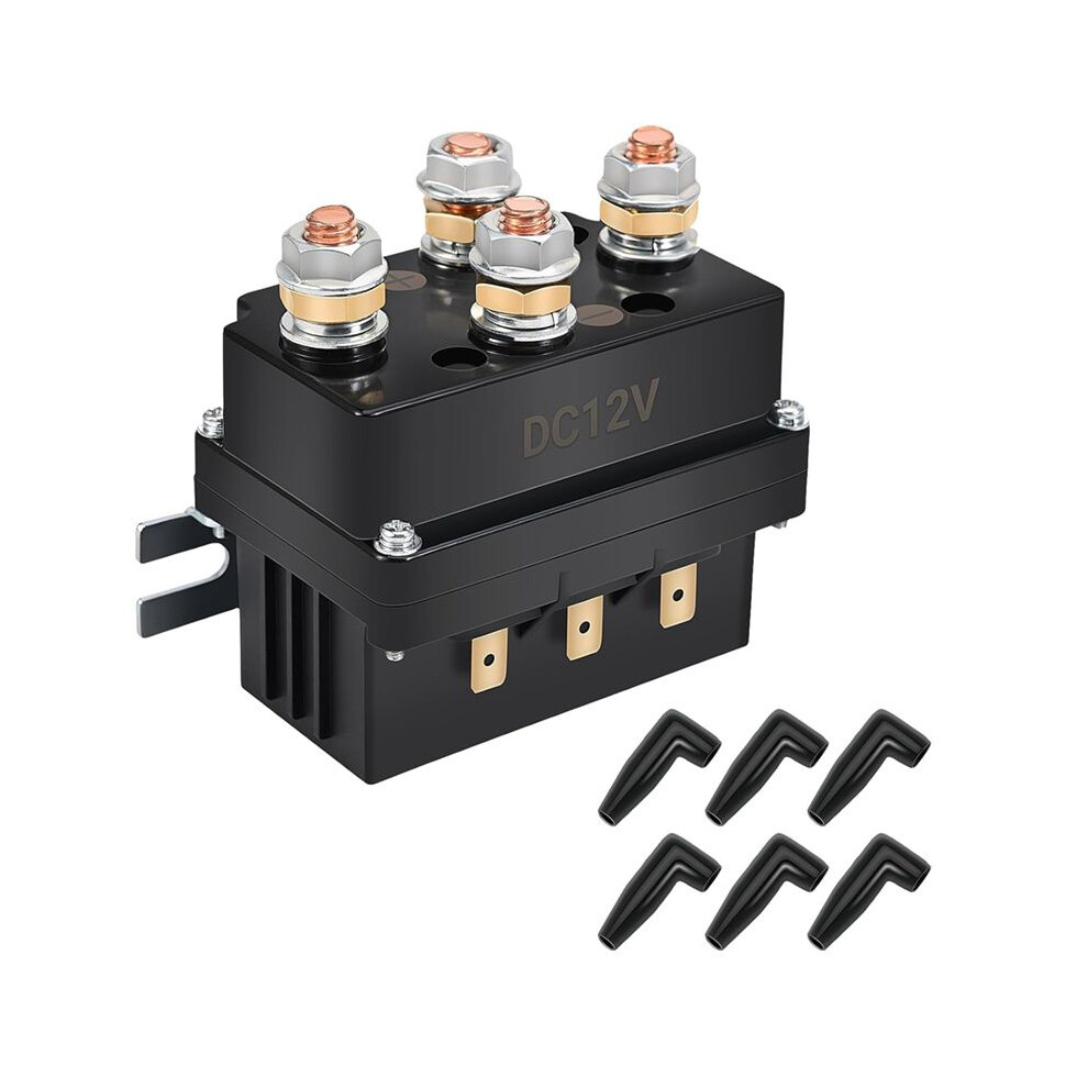 Winch Solenoid Relay Contactor 12V 500A Winch Relay Thumb Truck For 8000-15000Lbs Atv Utv Boat 4X 4 Vehicles Replacement Black 6032037760620