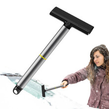 Car Snow Shovel with Wide Shovel Head and Ergonomic TPU Handle, MultiFunctional Ice Scraper for Vehicles