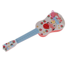 Simulation Pink Ukulele Toy - Adjustable Strings, 12.5x4.5x41cm
