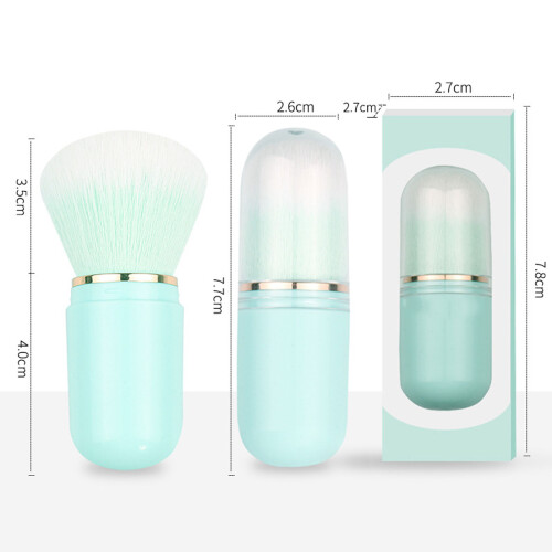 Portable Capsule Makeup Brush - Retractable Powder Blush, 7.7cm 1