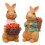 Statue de lapin de pâques avec panier de carottes,-lapine 2