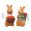Statue de lapin de pâques avec panier de carottes,-lapine 4