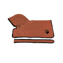 Peignoir de bain en microfibre pour animaux de-marron M