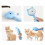 Huisdier Kam Haarborstel Ontharing Deshedding Tool-Blauw 4