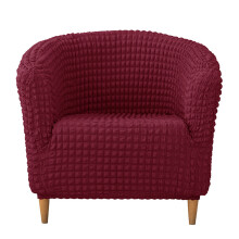 Plaids Seersuckers-Sofabezug, Raum-Stretch-Sofabezug für-Burgund