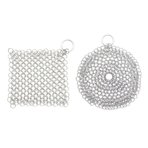 Chain Scrubber Pots Washing Net Rusts Removers for-8in round 1