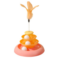 Interaction Cats Teaser Toy Feather Track Toy Cats-oranje