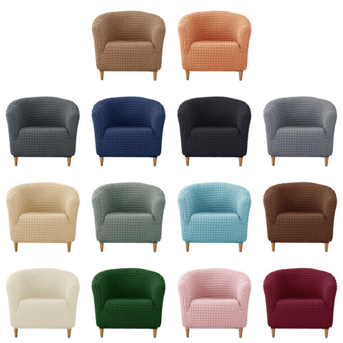 Stretch-Seersuckers-Sofabezug mit Rock, weicher,-Beige Farbe 1