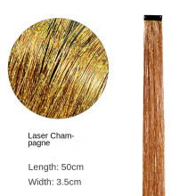 (BB Clip Laser Champagner Stil a) 10PCs Btinsel Hair Gold Wire Laser Wire BB Clip Gold Wire