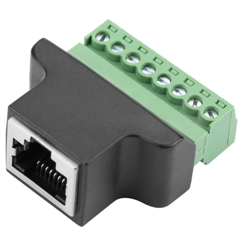 Rj45 Ethernet Adapter Female To 8 Pin Screw Terminal For Cctv Dvr Network Connector Durable 9189345103681