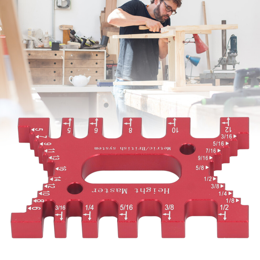 Woodworking Measuring Tool Laser Scales Tenon Caliper For Dovetail Jig Red 6901368744985