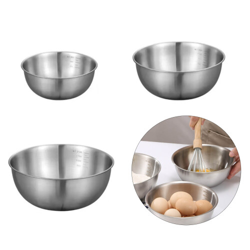 Mixing Bowl Easy to Clean Cooking Basins StainIess-medium size 2