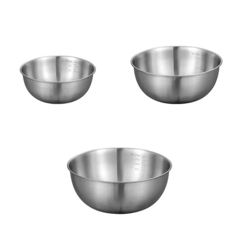 Mixing Bowl Easy to Clean Cooking Basins StainIess-medium size 1