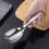 Stainsless Steels Rice Spoons Paddle Thick Short Handle-Silver 7