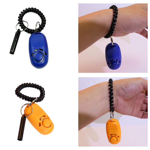 Pet Training Clickers Whistle with Keyring Dog Clickers-Blue 2