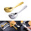 Stainsless Steels Rice Spoons Paddle Thick Short Handle-Silver 3
