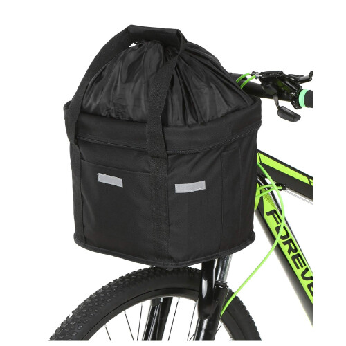 Bicycle Front Basket Foldable Bicycle Basket Removable Waterproof Adjustable Front Handlebar