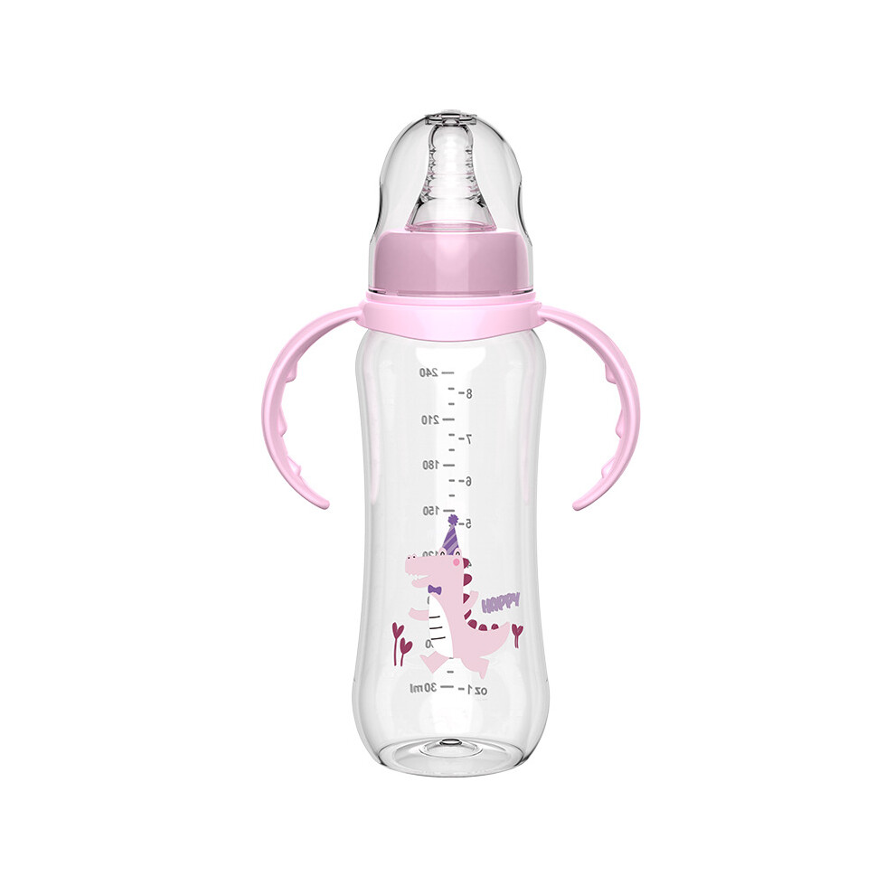 Anti-choking/flatulence/falling pp milk bottle with handle