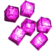 Set of 12 Water Activated LED Ice Cube Water Activated-Pink