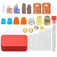 Sewing Needle Metal Thimble Finger Protector Set,-Style 2
