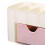Multi-Functional Light Pink Plastic Desk Drawer Organizer 21x10x10cm 8